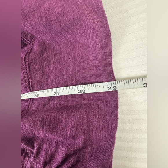 Lane Bryant Purple shimmer Long Sleeve cinched waist peasant Blouse size 18/20 - Picture 6 of 6